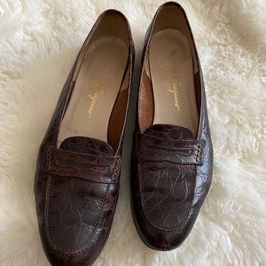1980s Vintage Penny Loafers by Ferragamo